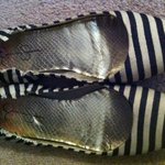Jessica Simpson blue and white striped flats - size 8.5 is being swapped online for free