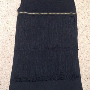 Black Tassel/ Fringed Blouse - Size UK 8.  is being swapped online for free