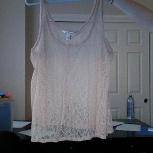 Forever 21 nude lace tank medium is being swapped online for free