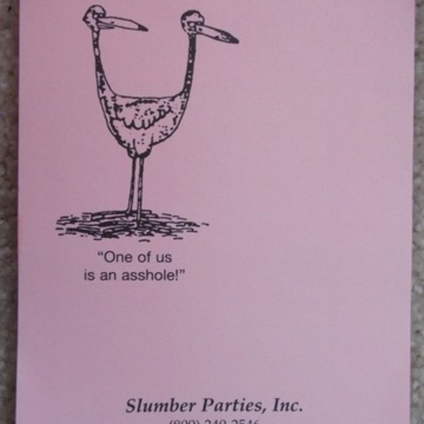 "One of us is an ASS" ***** Funny Notepad!!!   is being swapped online for free