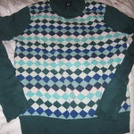 GAP Knit Sweater - Small in great green, teal and blue is being swapped online for free