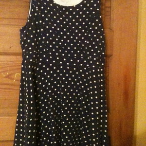 Monteau LA Blue/White Polka Dot Dress is being swapped online for free