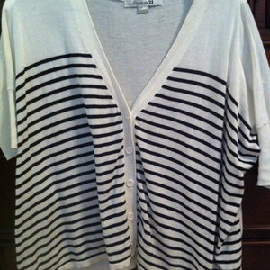 Forever 21 drapey dolman sleeve striped cardigan size small is being swapped online for free