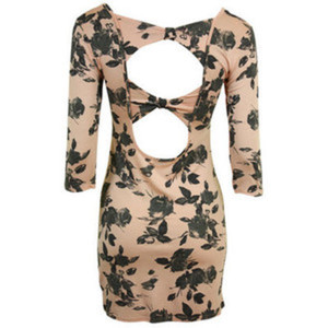 Floral Striped Bow Back Bodycon M is being swapped online for free