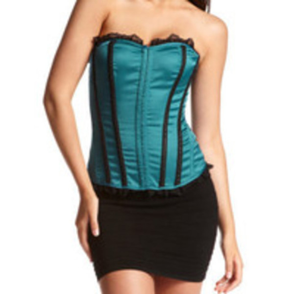 Charlotte Russe Teal Corset Sz S is being swapped online for free