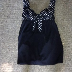 poka dot swim dress is being swapped online for free