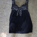 poka dot swim dress is being swapped online for free