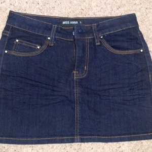 Dark Blue Denim Mini - Skirt, Size UK 6. is being swapped online for free