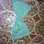 Green striped bikini top is being swapped online for free
