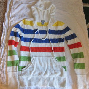 Delias fruit-stripe white sweater XS is being swapped online for free
