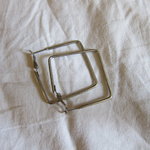 Square silver "hoop" earrings is being swapped online for free
