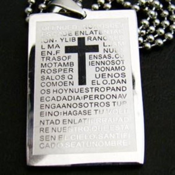 Christian Bible Cross Dogtag Pendant Necklace is being swapped online for free