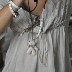 Teddy bear cute necklace is being swapped online for free