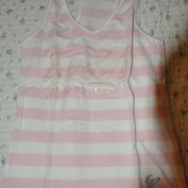 Striped tank by Freddy pink & white is being swapped online for free