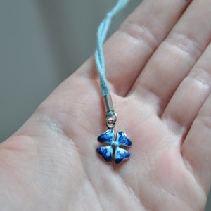 Cute blue flower necklace is being swapped online for free