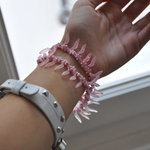 Flower beaded necklace-bracelet in pink is being swapped online for free