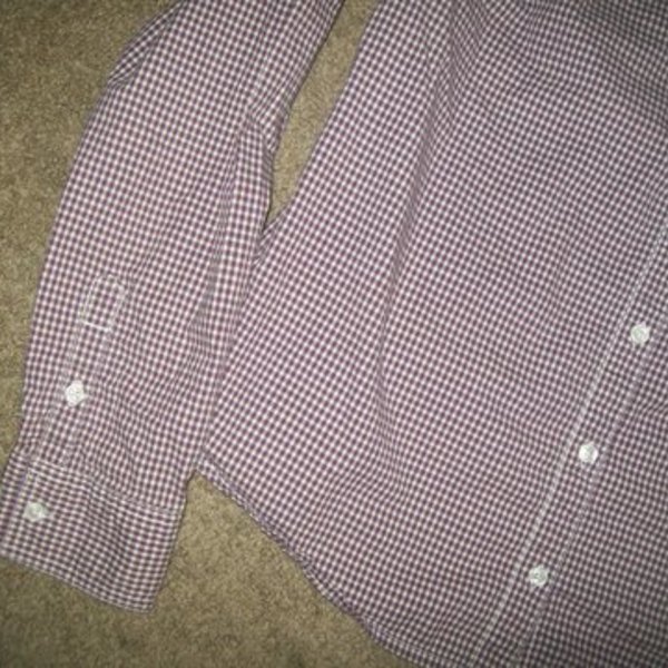 Mossimo Purple Checkered Button Down Shirt Large is being swapped online for free