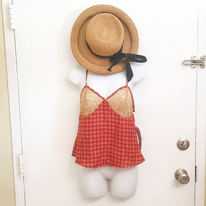 NWT Plaid & Lace Tank is being swapped online for free