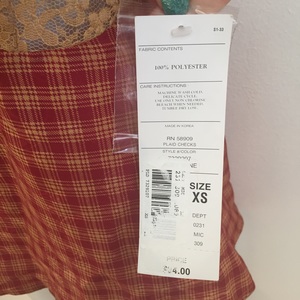 NWT Plaid & Lace Tank is being swapped online for free