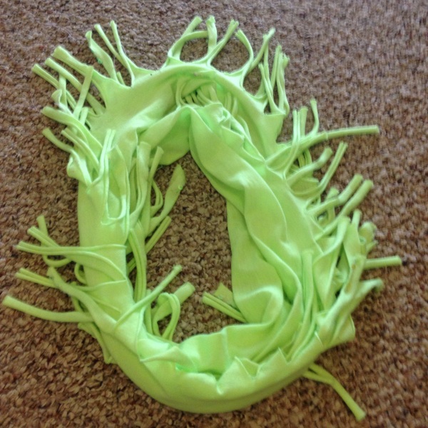 Neon green infinite scarf is being swapped online for free
