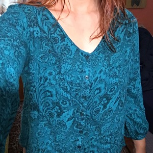 Paisley Teal Blouse is being swapped online for free