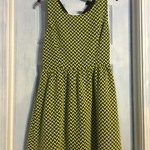 Fv21 black/yellow skater dress S is being swapped online for free