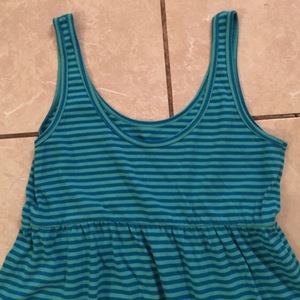 Striped turquoise small dress is being swapped online for free