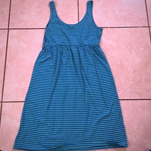 Striped turquoise small dress is being swapped online for free