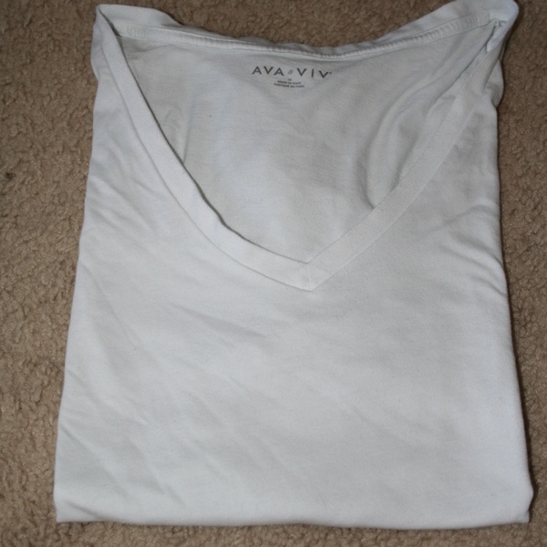 Basic White V-Neck Tee 1X  is being swapped online for free