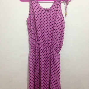 polka dot pink dress is being swapped online for free