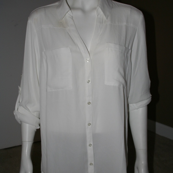 Express Portofino Blouse White Size L  is being swapped online for free