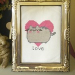 Lovely Pusheen Cat Cross Stitch is being swapped online for free