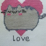Lovely Pusheen Cat Cross Stitch is being swapped online for free