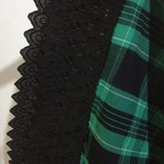 green/black plaid dress is being swapped online for free