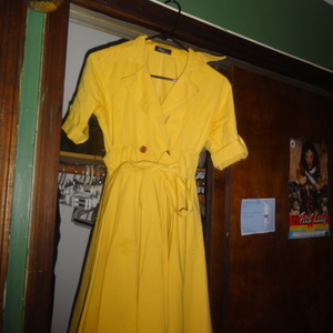 Mustard Yellow Shirt Dress S is being swapped online for free