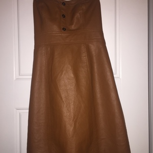 Brown leather dress is being swapped online for free