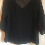 Black sheer blouse  is being swapped online for free
