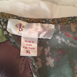 Patchwork tank top by blue sky size extra large is being swapped online for free