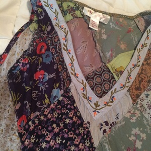 Patchwork tank top by blue sky size extra large is being swapped online for free