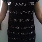 Black velvet Linea Domani dress. is being swapped online for free