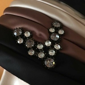 Vintage Evelyn Varon Exclusive Italian Wool/satin Jeweled Hat-Sz.22" is being swapped online for free