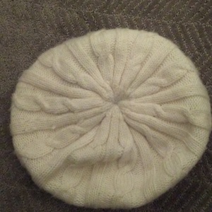 thick and warm off white beanie is being swapped online for free