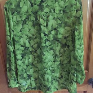 Michael Kors Floral Lime Green Blouse Size Small is being swapped online for free