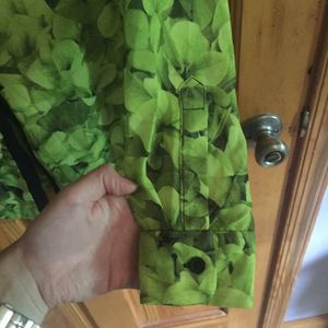 Michael Kors Floral Lime Green Blouse Size Small is being swapped online for free