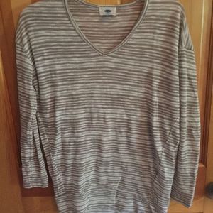 Old Navy Tan And White Striped Top Size XS is being swapped online for free