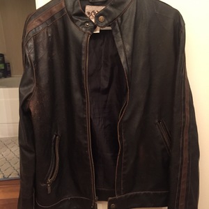 Brown Phaux Leather Jacket  is being swapped online for free