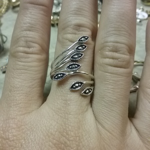 Sterling Marcasite  wrap ring - 6 is being swapped online for free