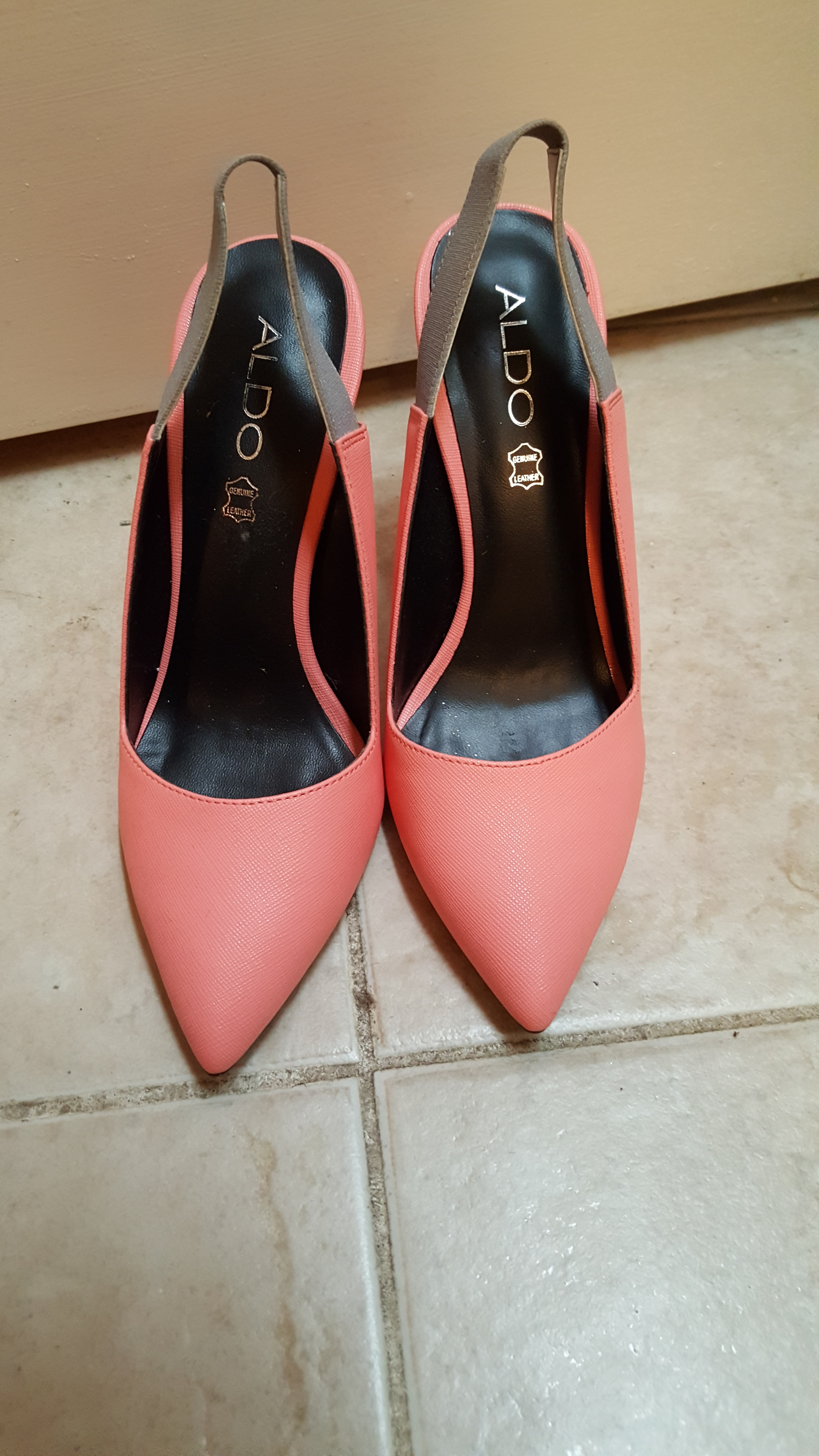 salmon pink heels