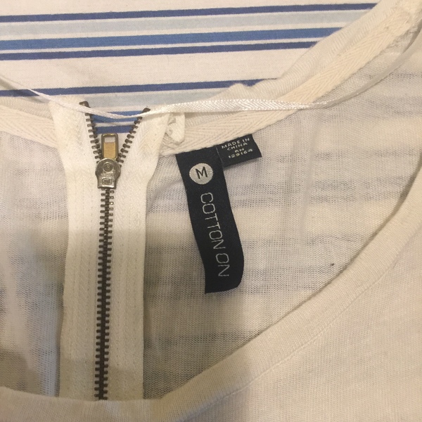 Cotton On white Top size Medium  is being swapped online for free