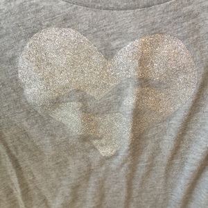 Hollister Gray Heart T. Size L is being swapped online for free